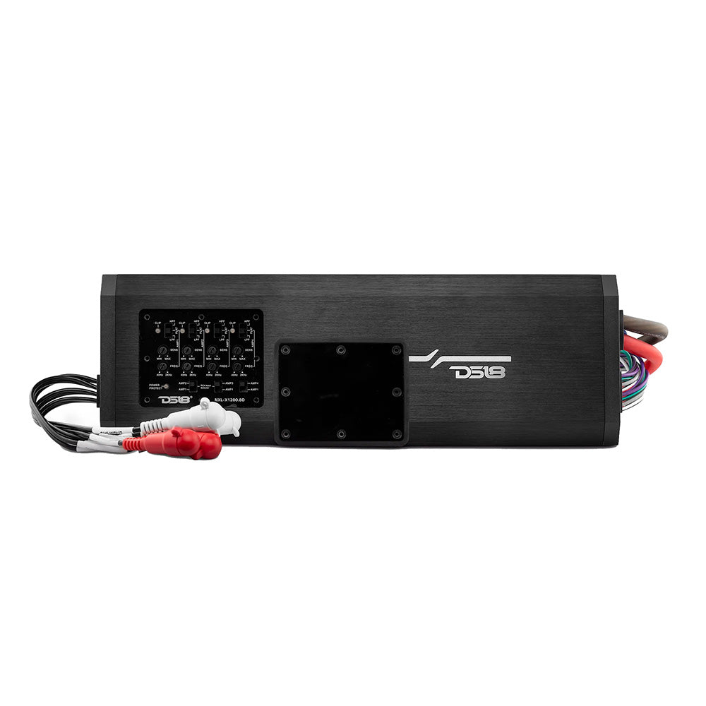 DS18 NXL 8Channel FullRange Class D MarinePowersports Amplifier  8 x 150W RMS 4Ohm NXLX12008D