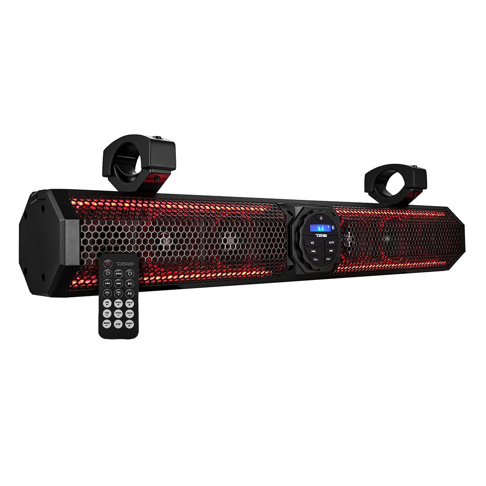 DS18 26 Marine Amplified Sound Bar wBluetooth 600W w6 Speaker System  RGB LED SB26BTXRGB