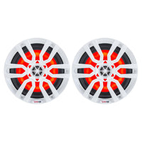 DS18 HYDRO 65 2Way Marine Speakers wRGB LED Lights 300W  White NXL6