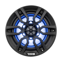 DS18 HYDRO 65 2Way Marine Speakers wRBG LED Lights 300W  Matte Black NXL6BK