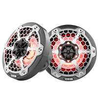 DS18 HYDRO 65 2Way Marine Speakers wRGB LED Lights 300W  Black Carbon Fiber CF65