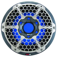 DS18 HYDRO 10 Subwoofer wRGB Lights  600W  Carbon Fiber CF10SUB