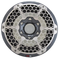 DS18 HYDRO 10 Subwoofer wRGB Lights  600W  Carbon Fiber CF10SUB