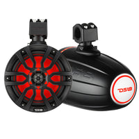 DS18 X Series HYDRO 65 Wakeboard Pod Tower Speaker wRGB LED Lights  300W  Matte Black NXLX6TPBK
