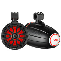DS18 X Series HYDRO 8 Wakeboard Pod Tower Speaker wRGB LED Light  375W  Matte Black NXLX8TPBK