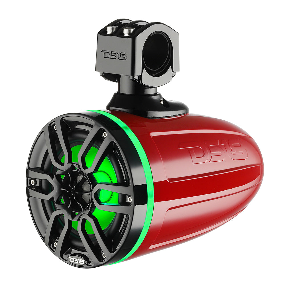 DS18 X Series HYDRO 65 Wakeboard Pod Tower Speakers wRGB LED Light  300W  Red NXLX6TPRD