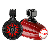 DS18 X Series HYDRO 65 Wakeboard Pod Tower Speakers wRGB LED Light  300W  Red NXLX6TPRD