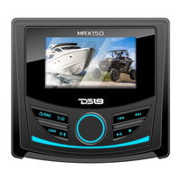 DS18 MRX150 2 Zone Marine  Powersports Head Unit w3 Color TFT Display  Bluetooth  4 x 40W MRX150